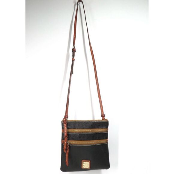 Dooney & Bourke Pebble Grain North South Triple Zip Crossbody - Picture 1 of 9